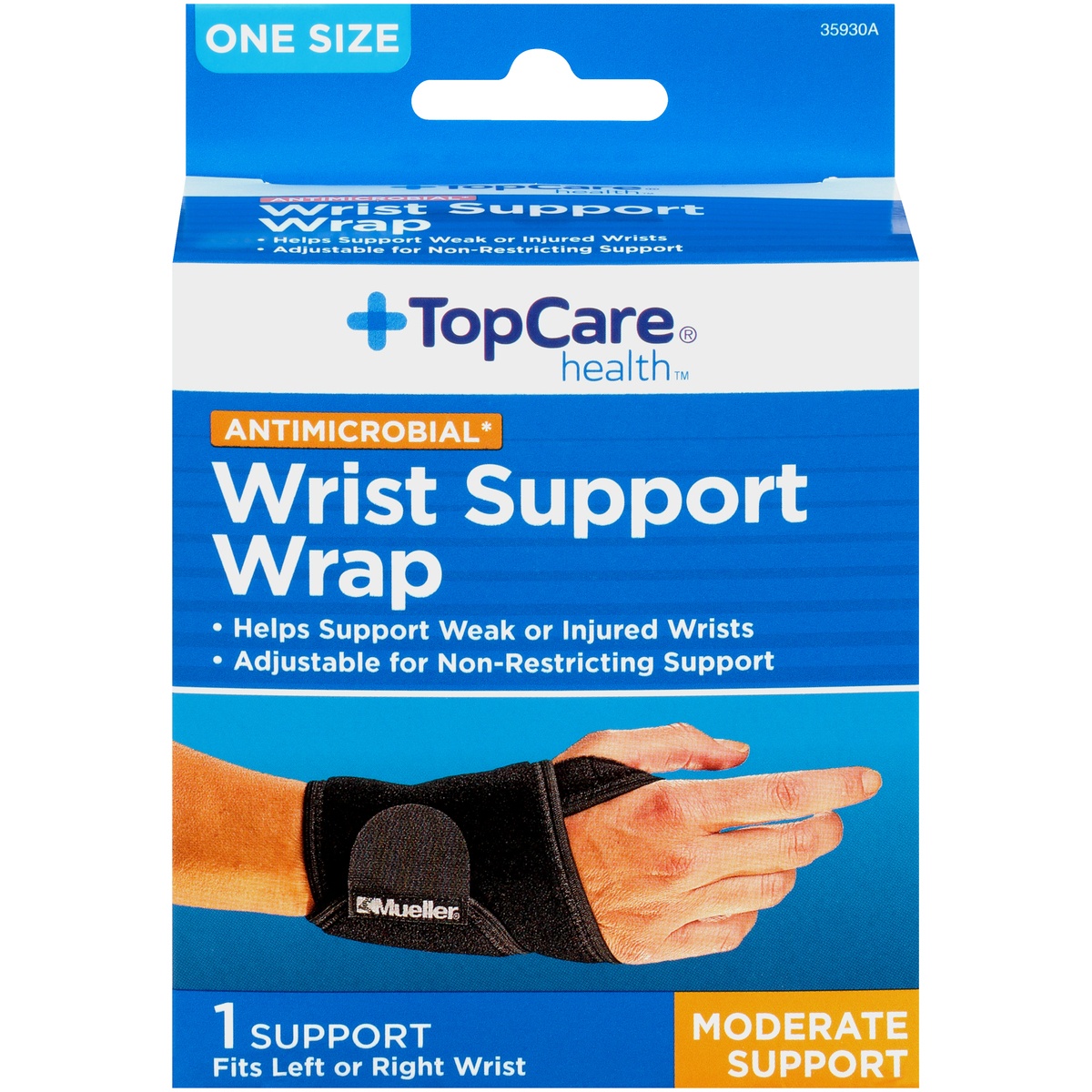 slide 1 of 1, TopCare Wrist Support Wrap One Size, 1 ct