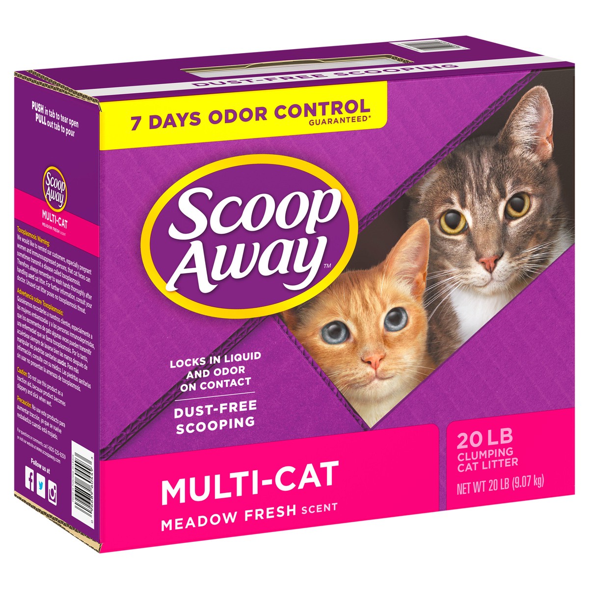 slide 8 of 9, Scoop Away Multi-Cat Clumping Cat Litter, Scented, 20 Pounds, 20 lb