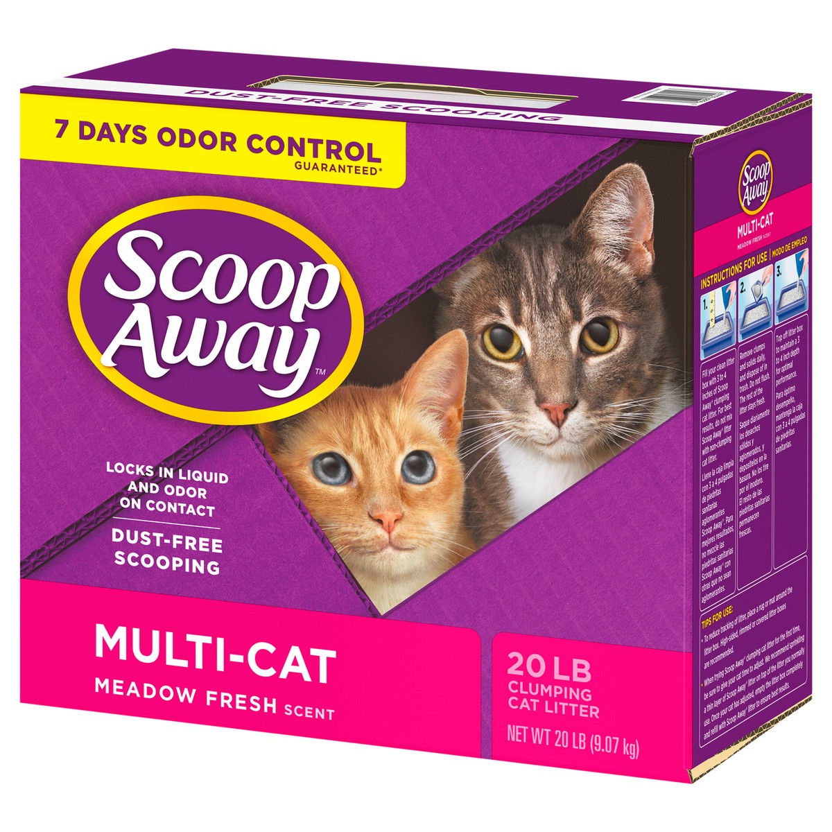 slide 7 of 9, Scoop Away Multi-Cat Clumping Cat Litter, Scented, 20 Pounds, 20 lb