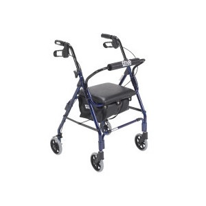 slide 1 of 1, Drive Medical Mimi Lite Walker Rollator, Flame Blue, 1 ct