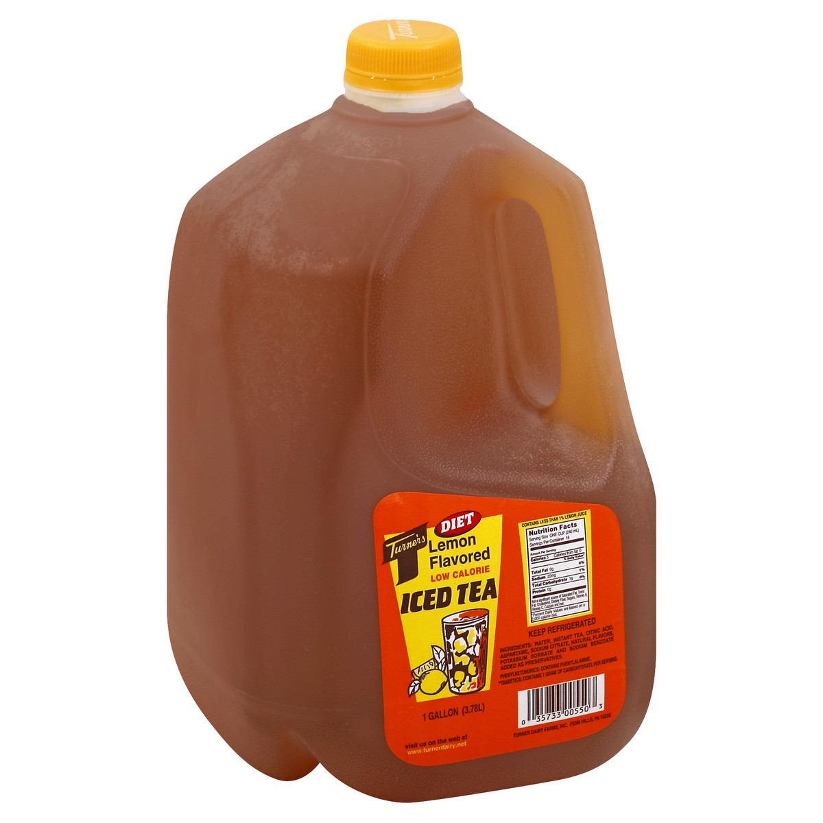 slide 4 of 5, Turner's Diet Iced Tea Gallon - 128 oz, 128 oz