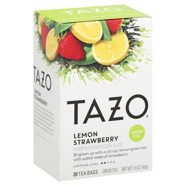 slide 1 of 6, Tazo Lemon Strawberry Green Tea Bags, 1 ct