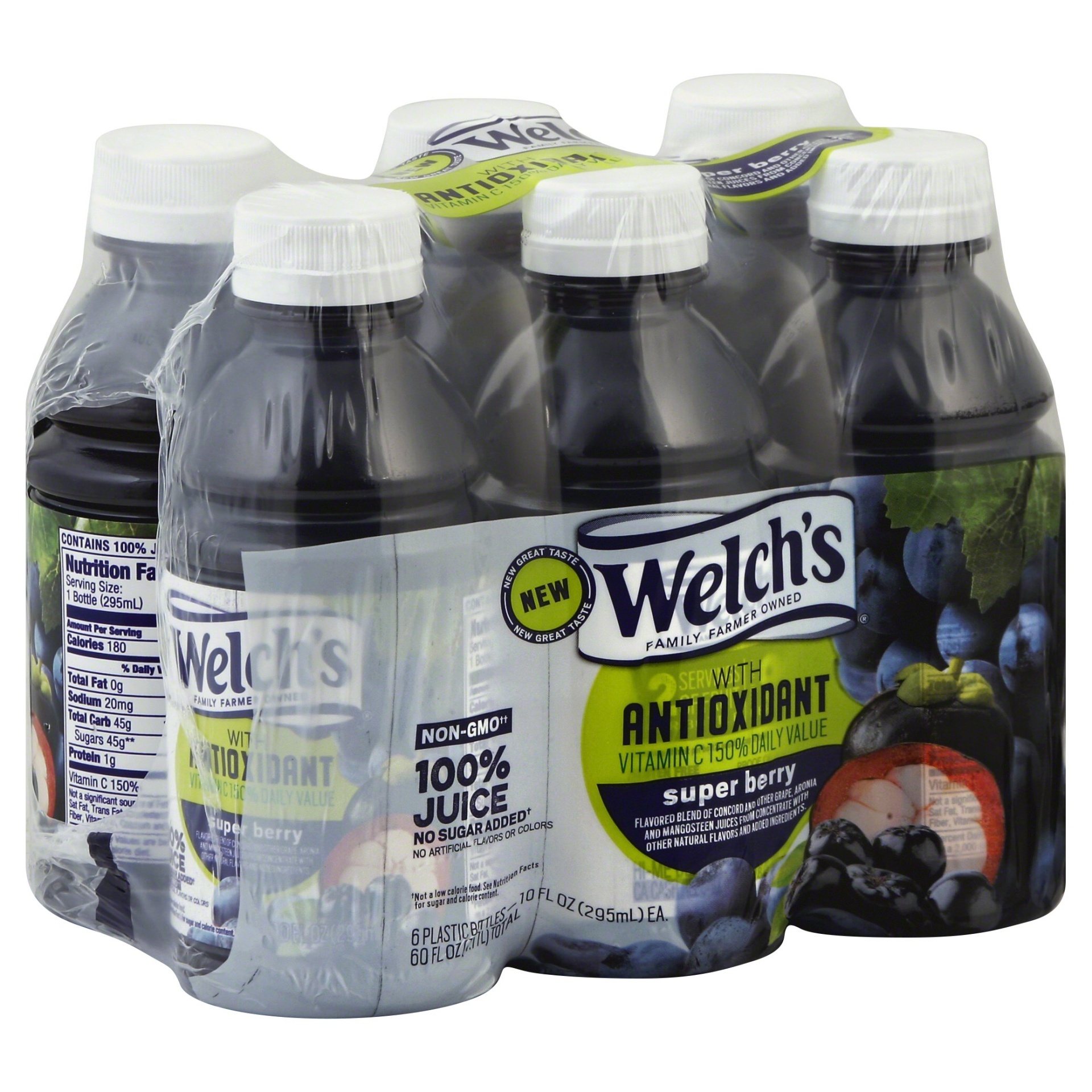 slide 1 of 1, Welch's Super Berry Juice Bottles - 6 ct; 10 fl oz, 6 ct; 10 fl oz