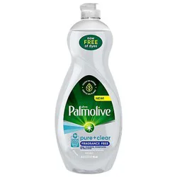 Palmolive Ultra Dishwashing Liquid Dish Soap Pure + Clear Fragrance Free - 32.5 Fl. Oz.