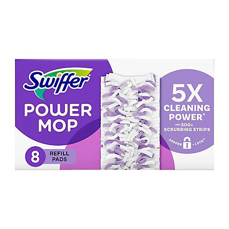 slide 1 of 1, Swiffer Powermop Multi-surface Mopping Pad Refills For Floor Cleaning 8 Count - 8 CT, 8 ct