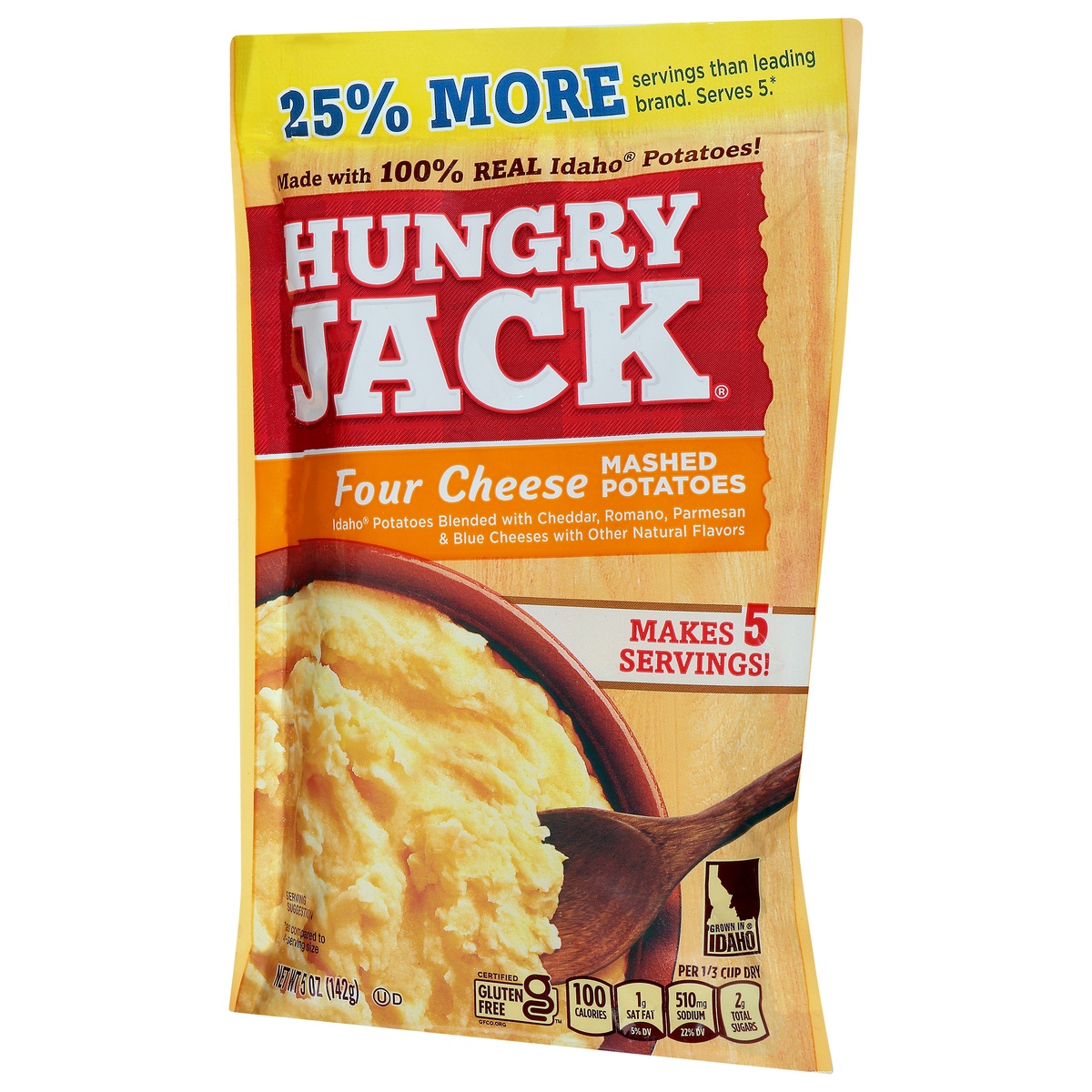 slide 3 of 10, Hungry Jack Four Cheese Mashed Potatoes, 5 oz
