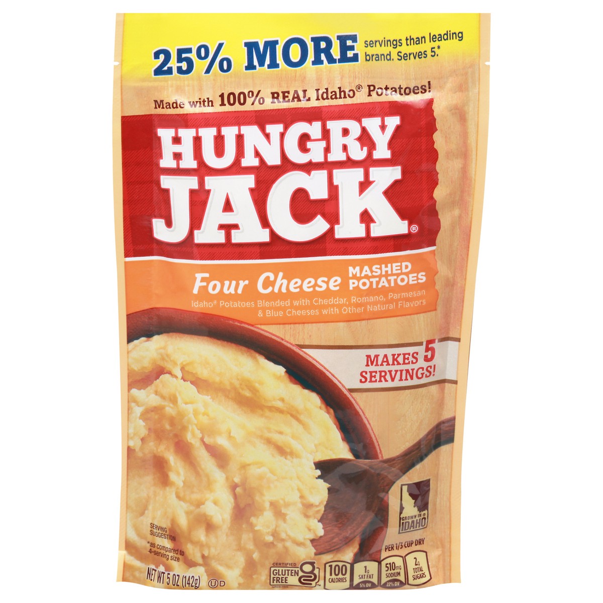 slide 6 of 11, Hungry Jack Four Cheese Mashed Potatoes, 5 oz