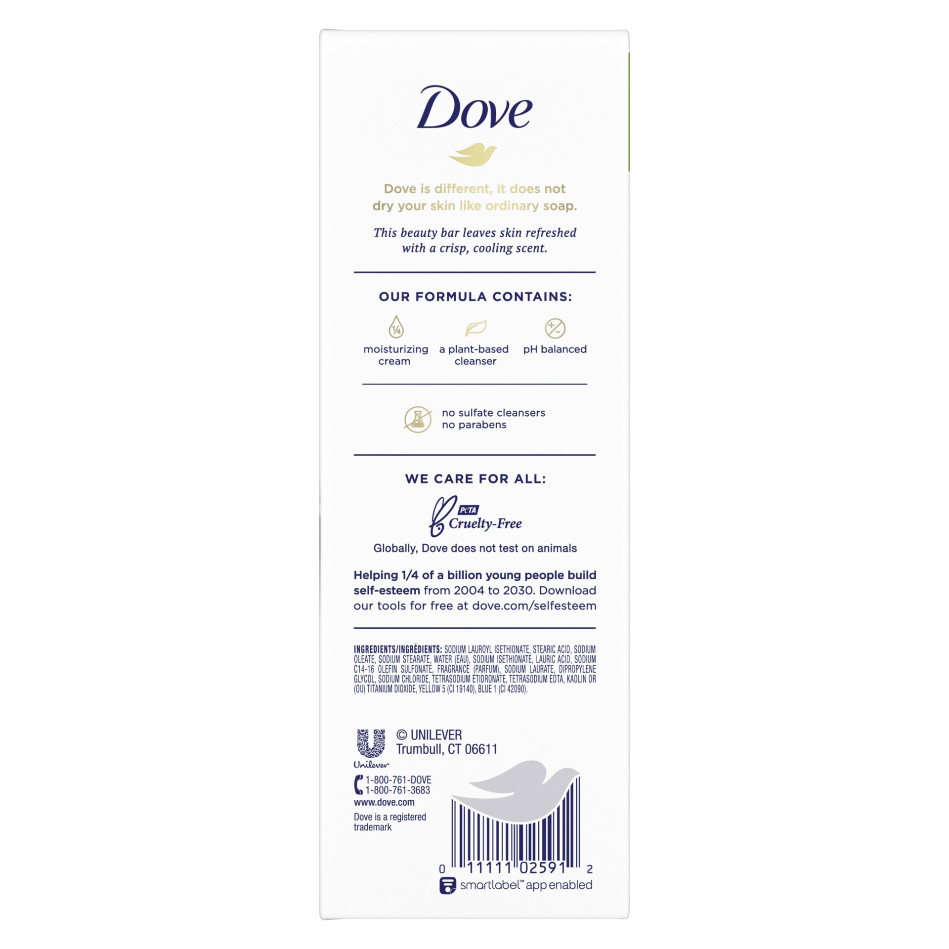 slide 4 of 5, Dove Beauty Bar Soap Cool Moisture Cucumber & Green Tea Scent, 3.75 Oz, 12 ct