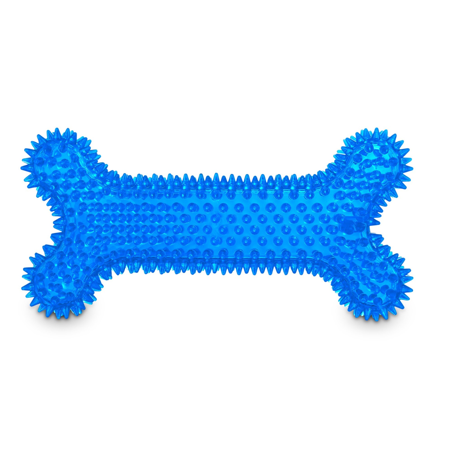 slide 1 of 1, Leaps & Bounds Chomp and Chew Spiny Bone Dog Toy in Assorted Colors, LG