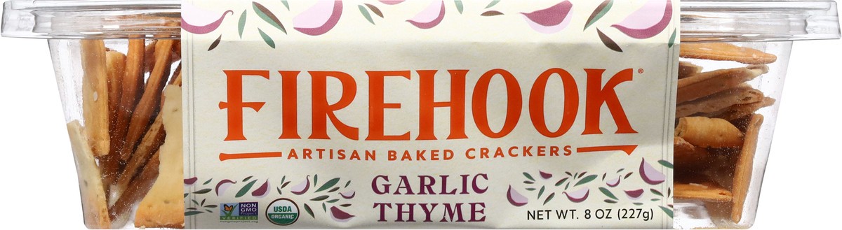 slide 11 of 14, Firehook Organic Garlic Thyme Artisan Baked Crackers 8 oz, 7 oz
