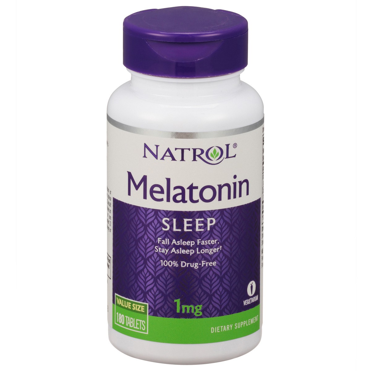 slide 11 of 14, Natrol 1mg Melatonin Sleep Aid Tablets, Fall Asleep Faster, Stay Asleep Longer, Dietary Supplement, 180 Count, 180 ct