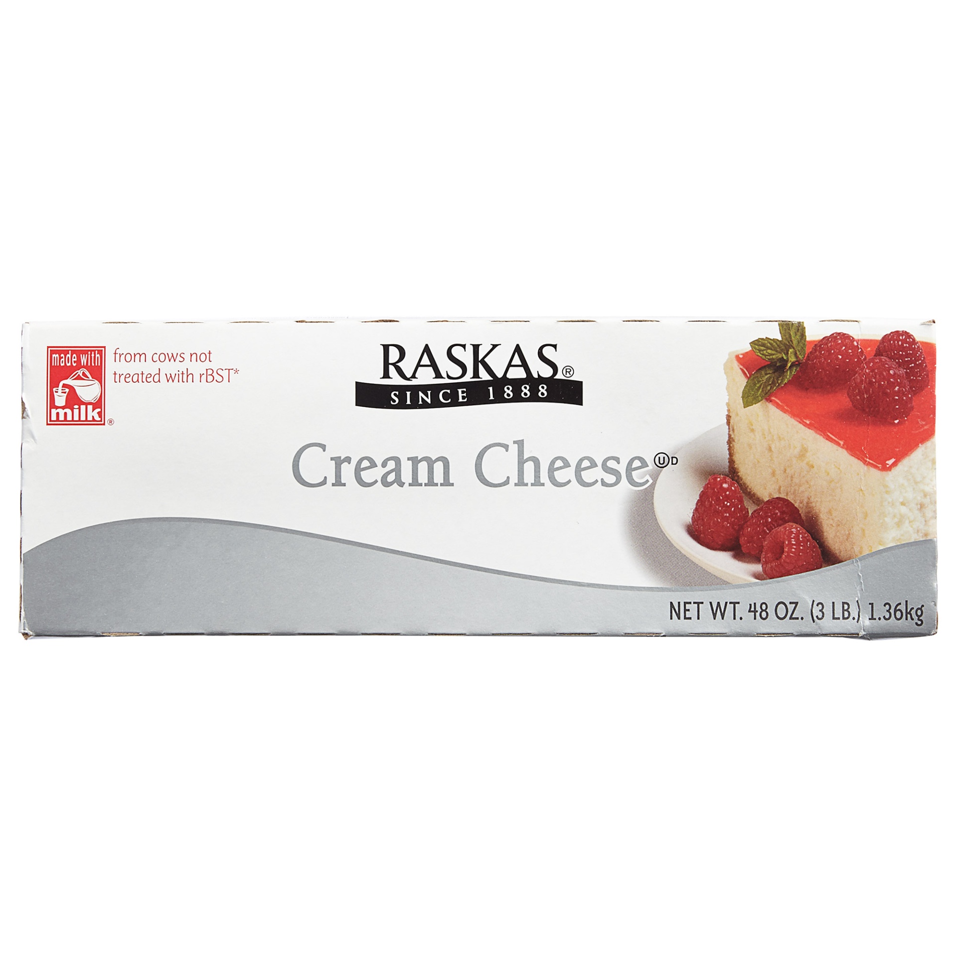 slide 1 of 1, Raskas Cream Cheese, 3 lb