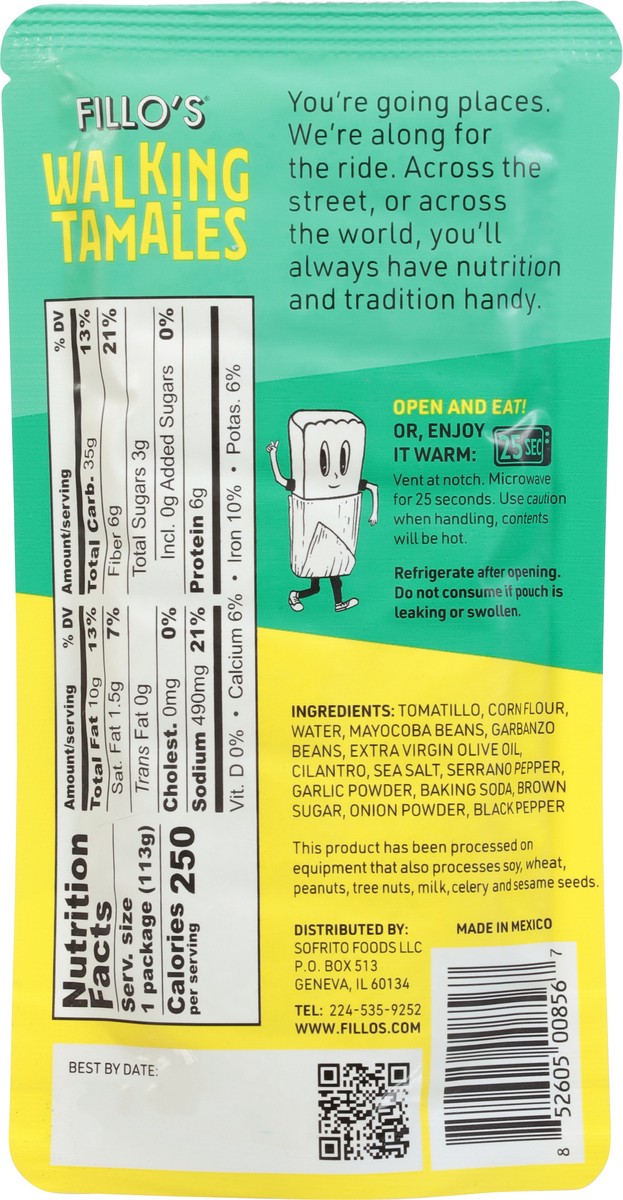 slide 8 of 9, Fillos Bean Salsa Verde Corn Bar 4 oz, 4 oz