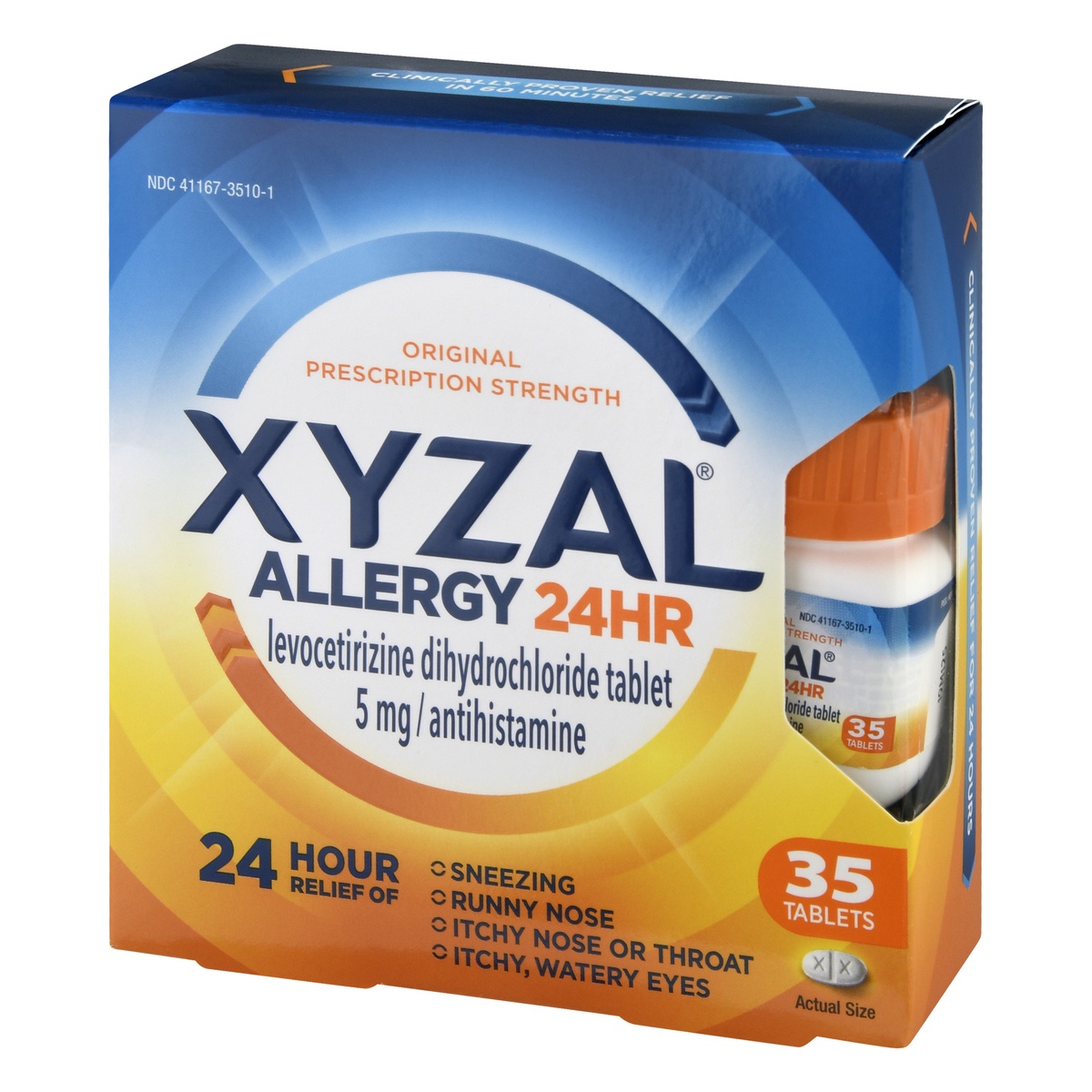 slide 3 of 9, Xyzal 24-Hour Allergy Relief, 35 ct