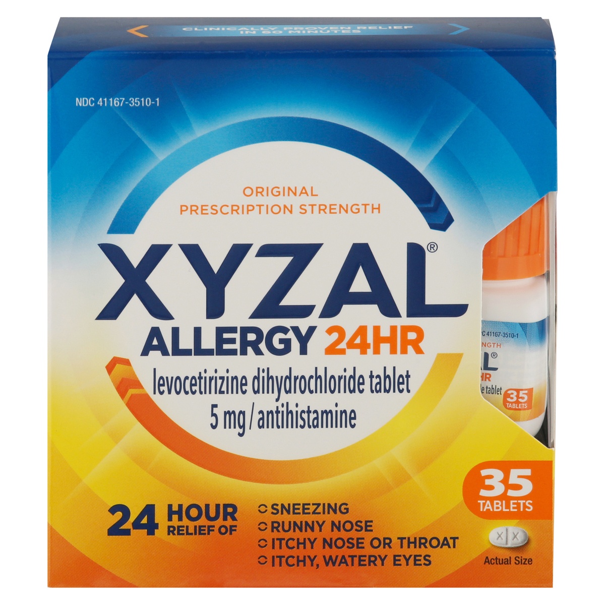 slide 1 of 4, Xyzal 24-Hour Allergy Relief, 35 ct