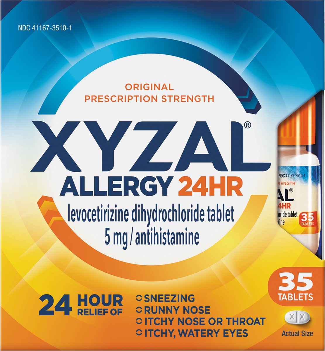 slide 4 of 5, Xyzal Allergy Relief Tablets - Levocetirizine Dihydrochloride - 35ct, 35 ct