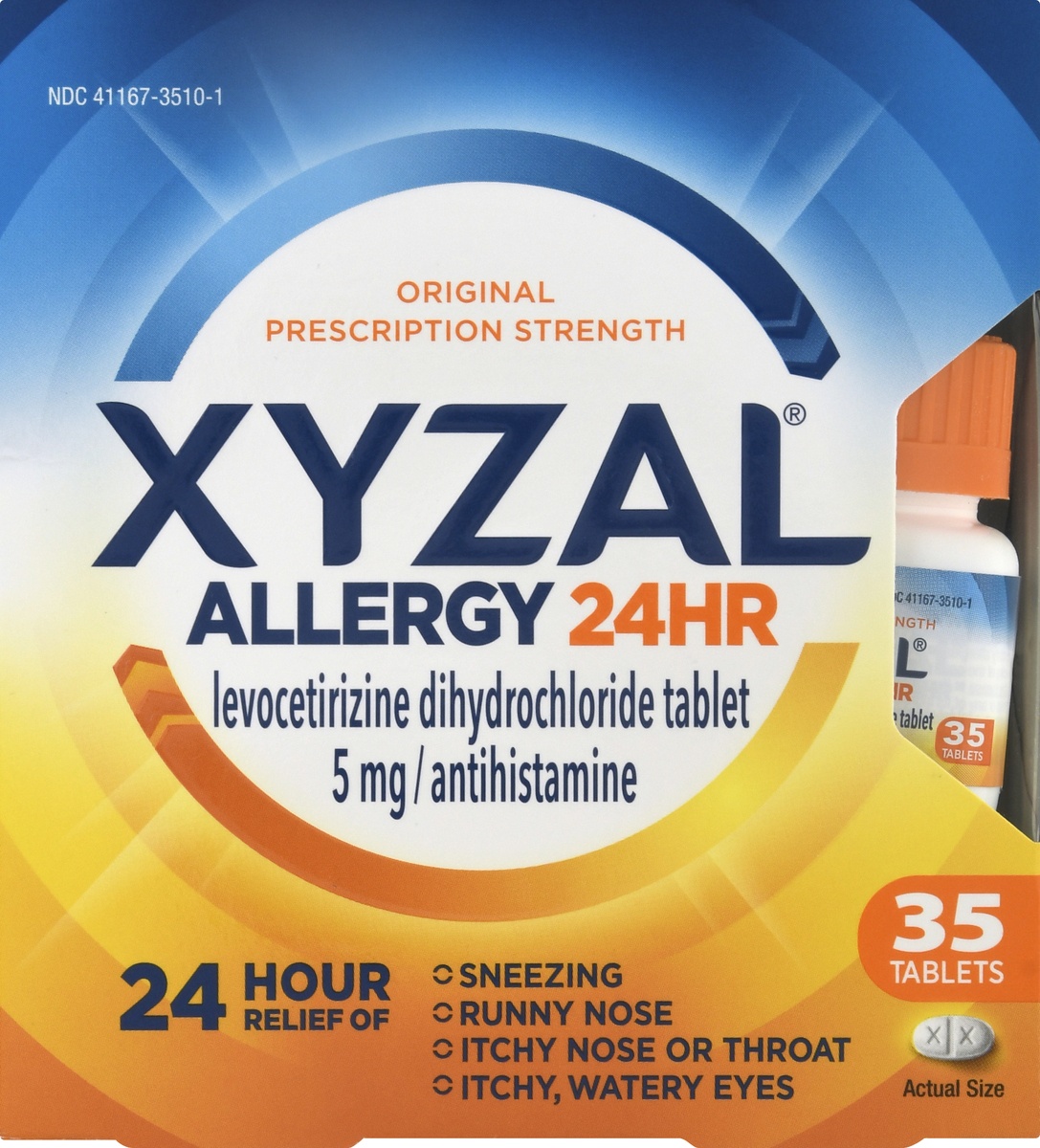 slide 8 of 9, Xyzal 24-Hour Allergy Relief, 35 ct