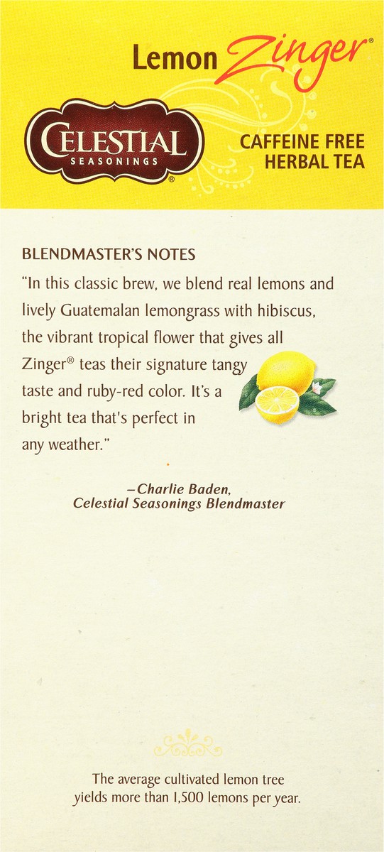 slide 2 of 9, Celestial Seasonings Tea Bags Caffeine Free Lemon Zinger Herbal Tea - 25 ct, 25 ct