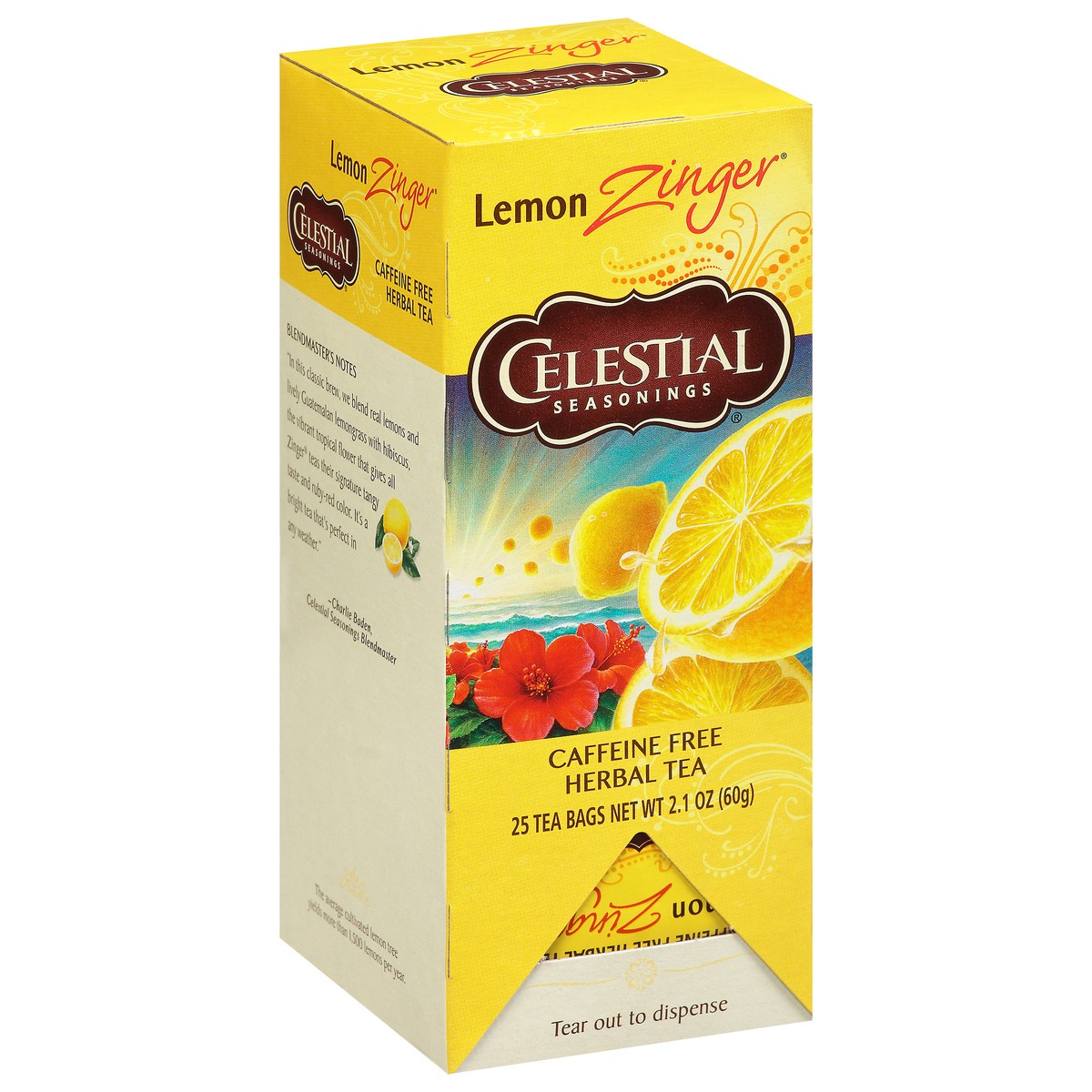 slide 4 of 9, Celestial Seasonings Tea Bags Caffeine Free Lemon Zinger Herbal Tea - 25 ct, 25 ct