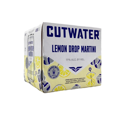slide 1 of 1, Cutwater Spirits Lemon Drop Martini 4 - 12 fl oz Cans, 4 ct; 12 oz