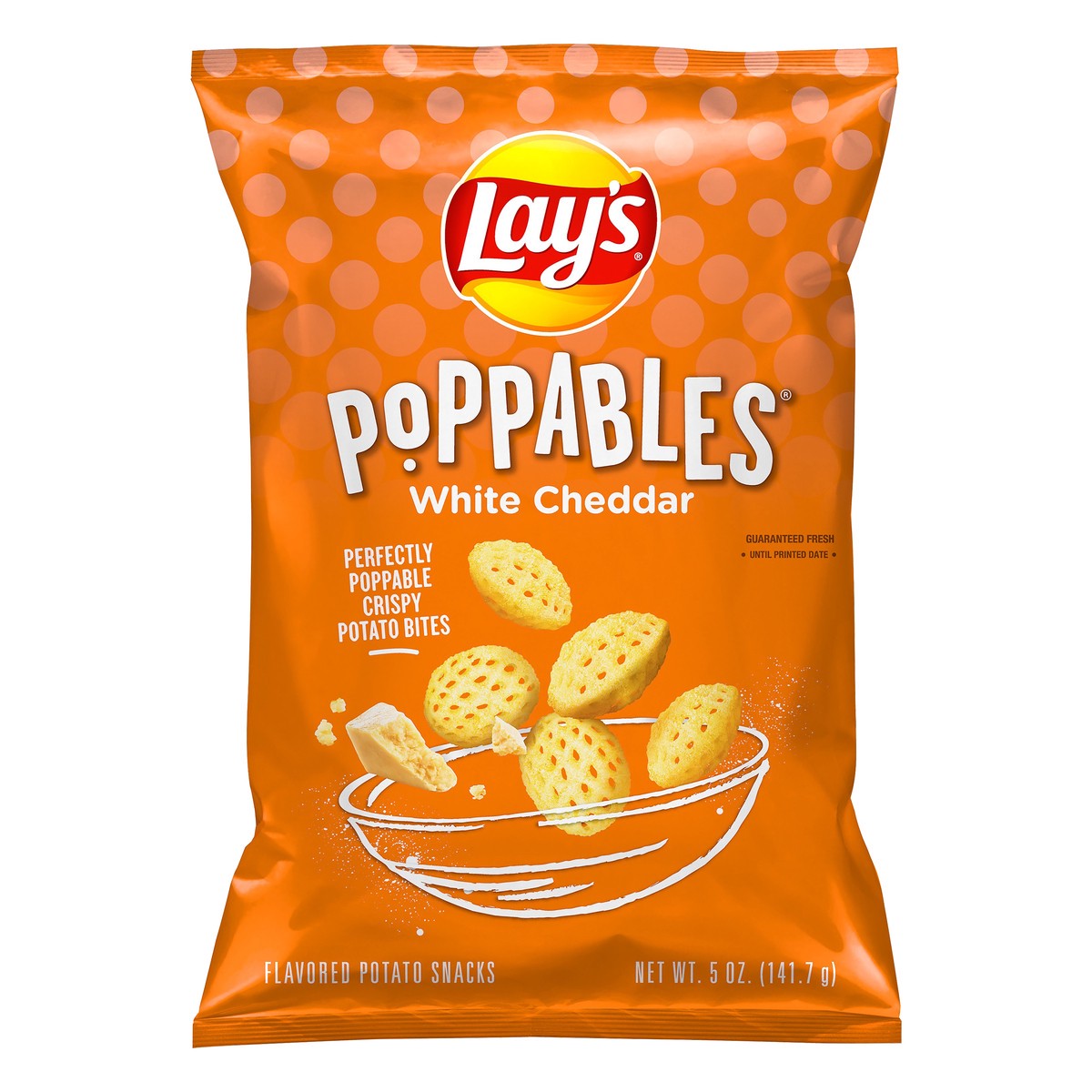 slide 1 of 1, Lay's Poppables White Cheddar Flavored Potato Snacks 5 oz, 5 oz