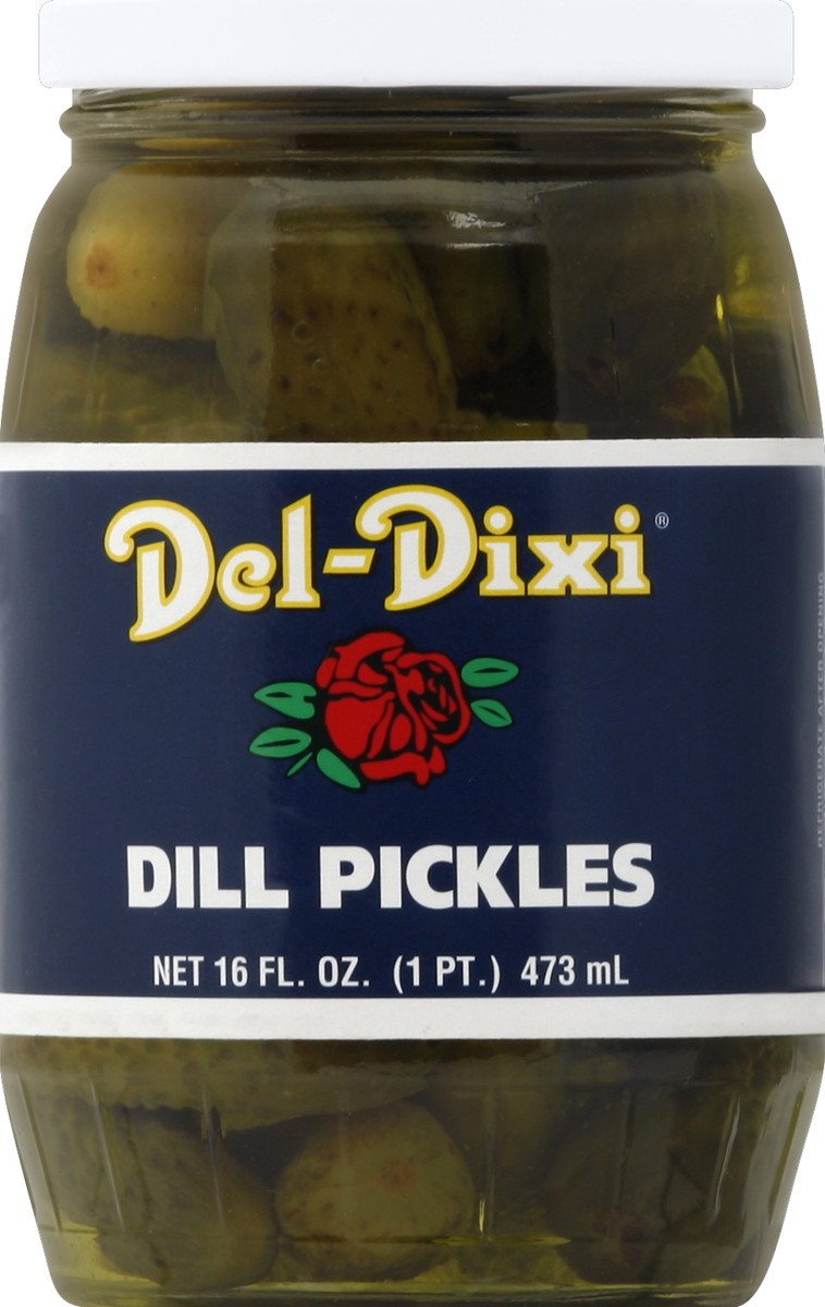 slide 1 of 2, Del-Dixi Pickles 16 oz, 16 oz