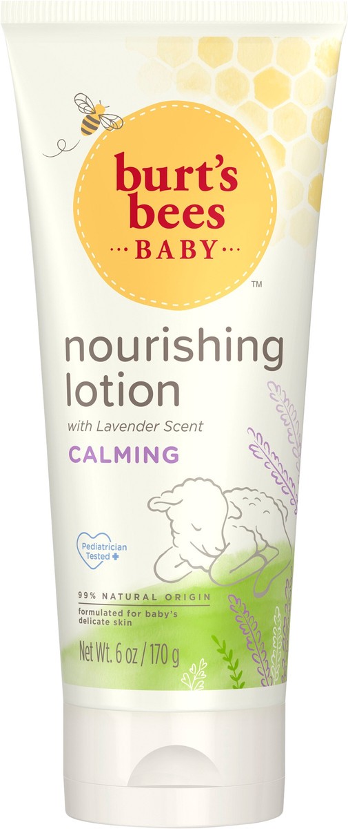 slide 6 of 7, Burt's Bees Baby™ Nourishing Lotion with Lavender Calming Lip Balm, 6 oz