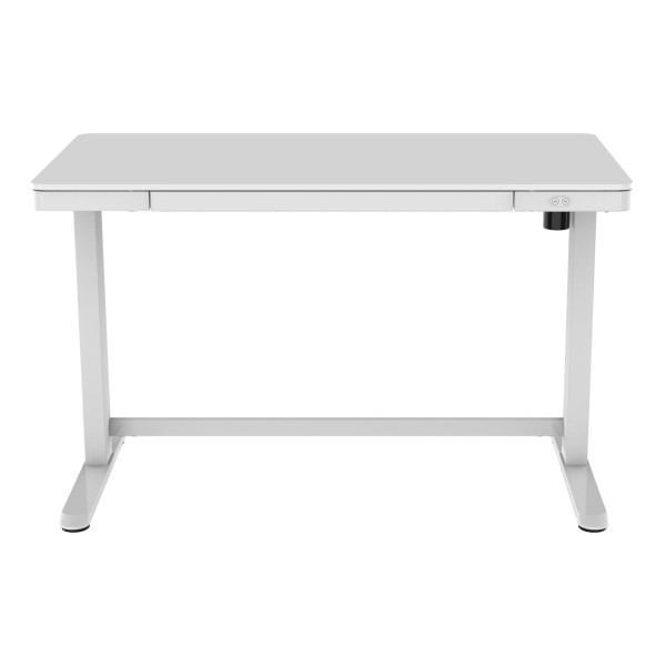 slide 10 of 10, Realspace 48''W Electric Height-Adjustable Standing Desk, White, 1 ct