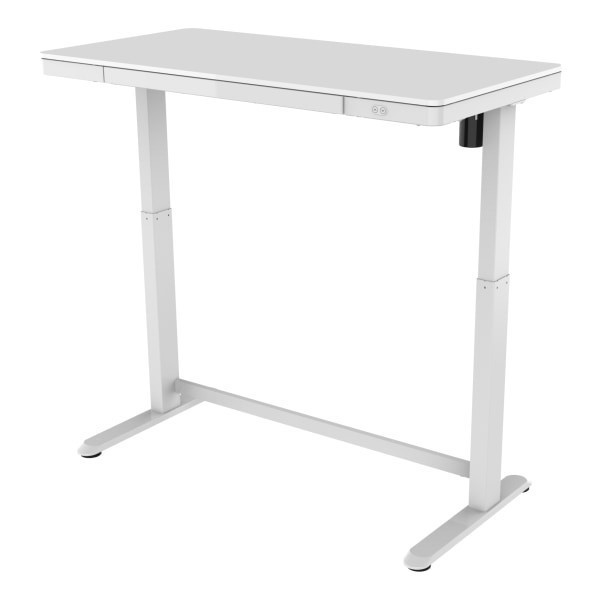 slide 9 of 10, Realspace 48''W Electric Height-Adjustable Standing Desk, White, 1 ct