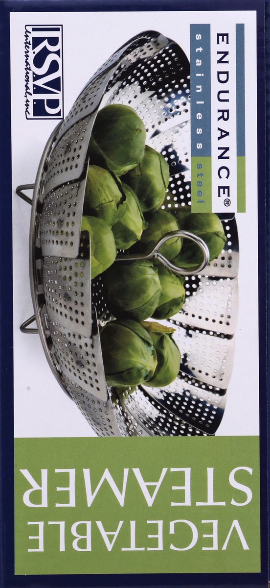 slide 4 of 10, RSVP International Endurance Stainless Steel 9 Inch Diameter Vegetable Steamer 1 ea, 1 ct