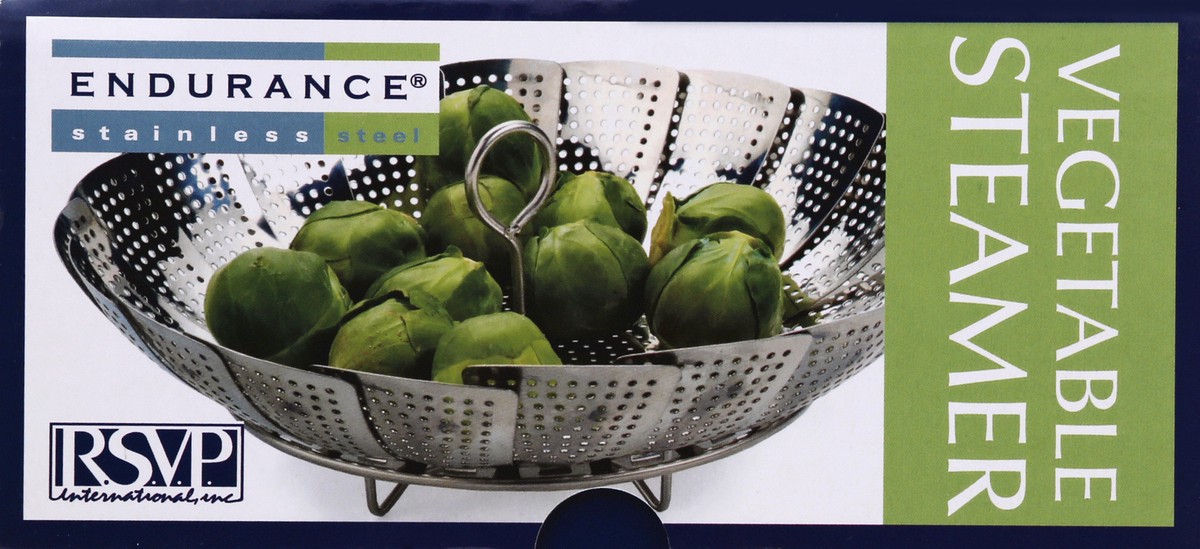 slide 9 of 10, RSVP International Endurance Stainless Steel 9 Inch Diameter Vegetable Steamer 1 ea, 1 ct