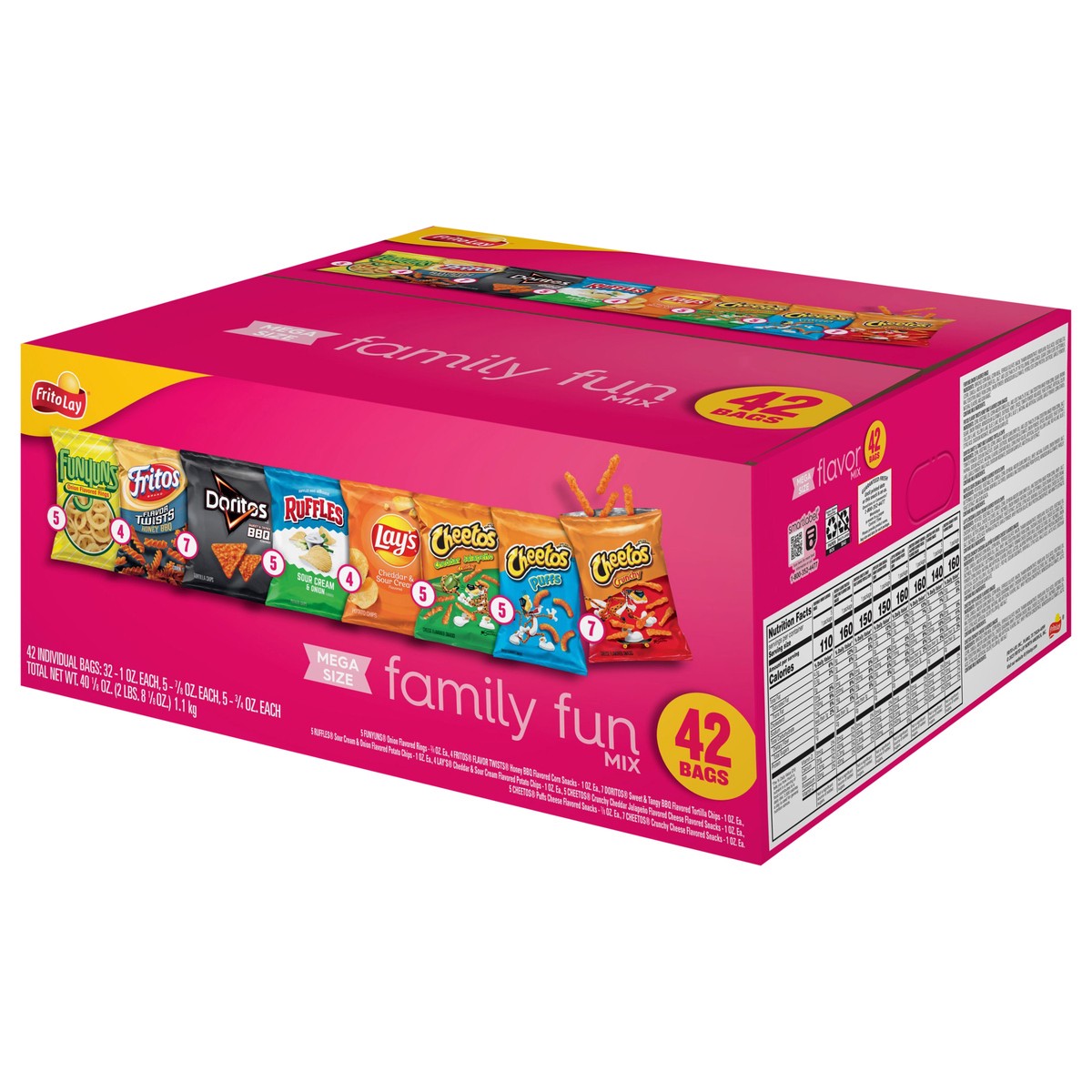 slide 13 of 13, Frito-Lay Snacks Variety Packs Fun Mix 40.125 Oz, 42 Count, 42 ct