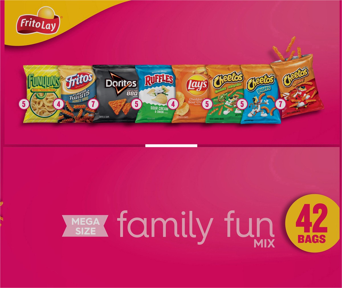 slide 11 of 13, Frito-Lay Snacks Variety Packs Fun Mix 40.125 Oz, 42 Count, 42 ct