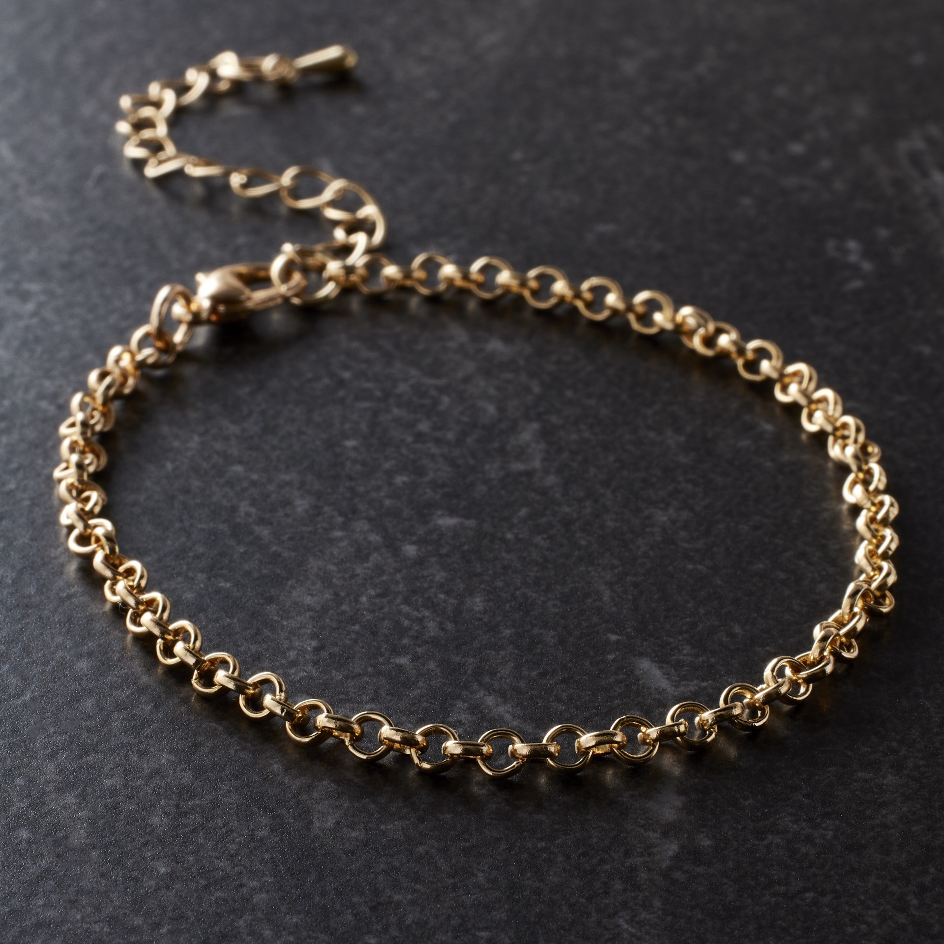 slide 2 of 3, 7.5" Gold Rolo Chain Bracelet By Bead Landing, 7.5 in