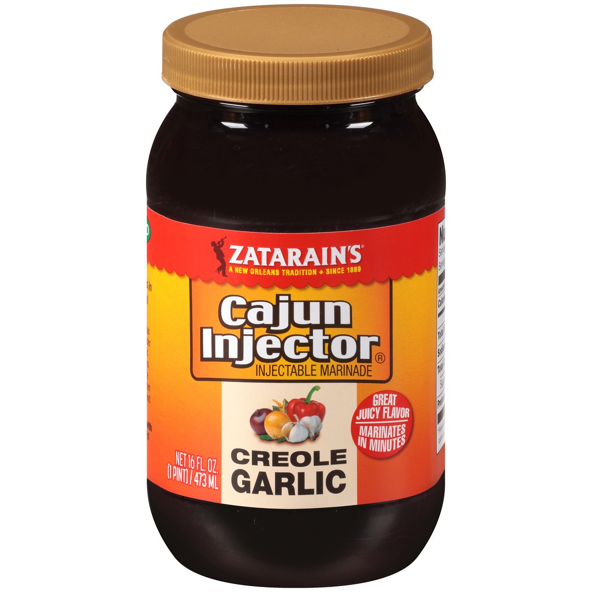 slide 7 of 11, Zatarain's Cajun Injectors Marinade Creole Garlic, 16 oz