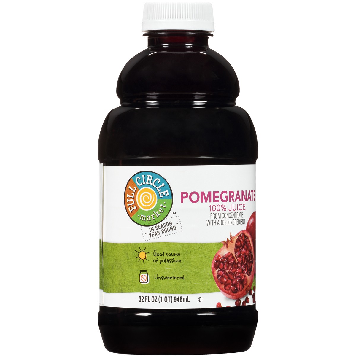 slide 4 of 9, Full Circle Market Pomegranate 100% Juice 32 fl oz, 32 fl oz