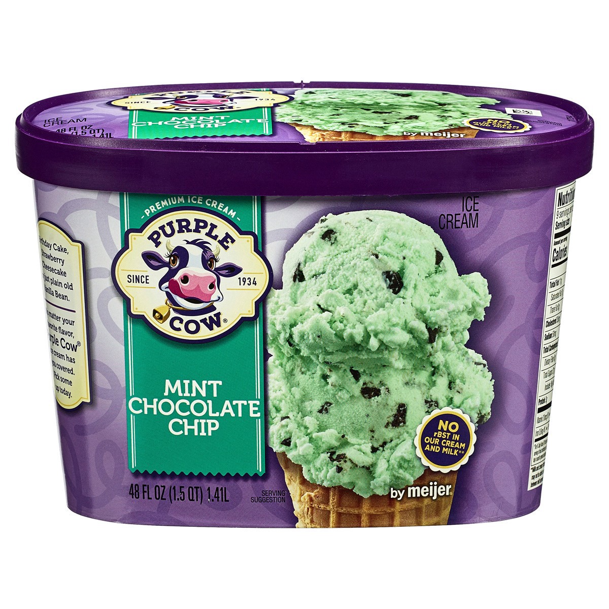 slide 1 of 9, Purple Cow Mint Chocolate Chip Ice Cream, 1.5 qt, 1.5 qt