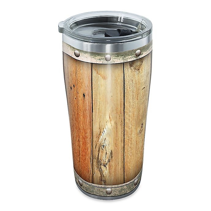 slide 1 of 1, Tervis Wood Barrel Stainless Steel Tumbler with Lid, 20 oz