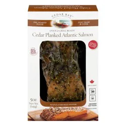 Cedar Bay Maple & Smoked Pepper Cedar Planked Atlantic Salmon