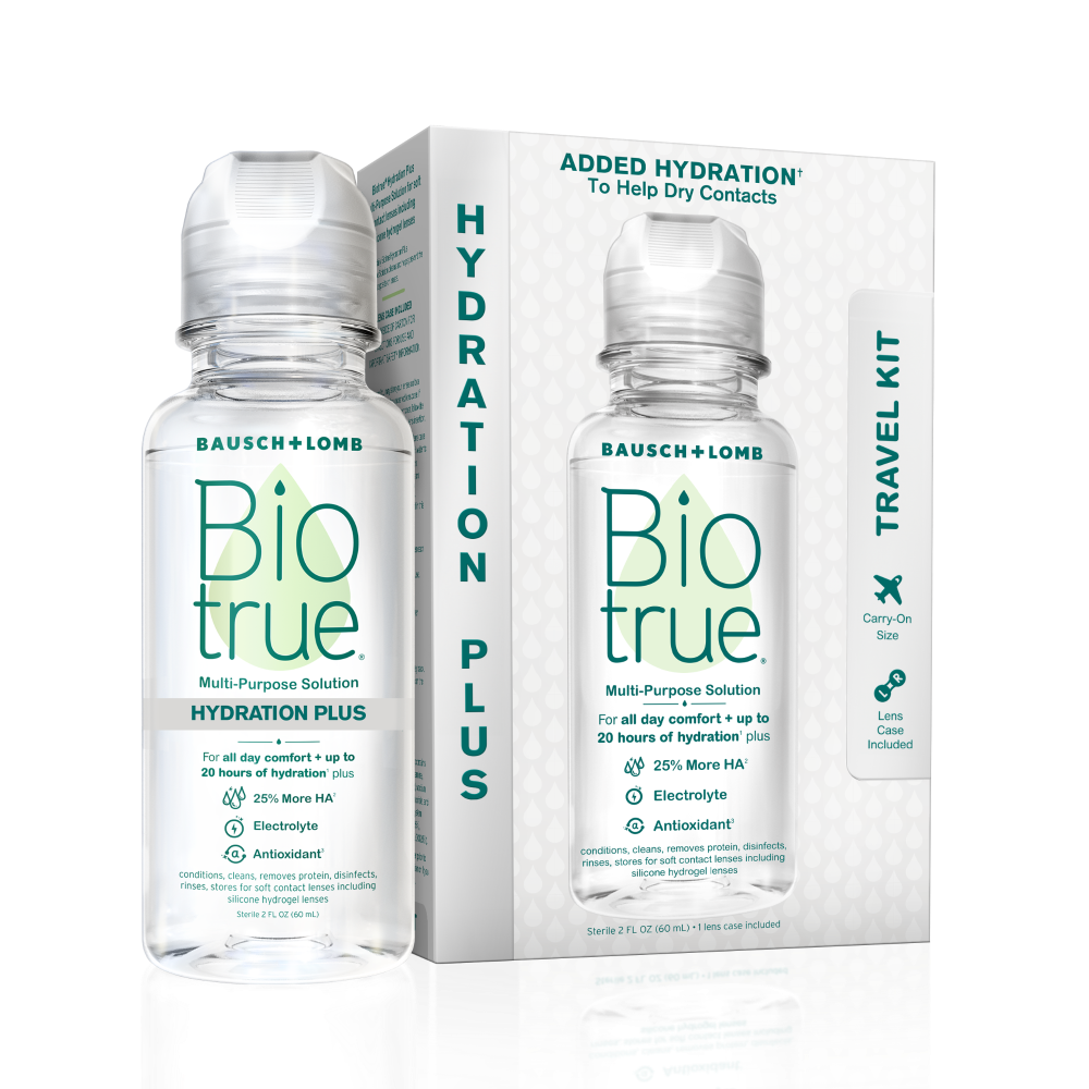 slide 3 of 3, Biotrue® Hydration Plus Multi-Purpose Solution, 2 fl oz