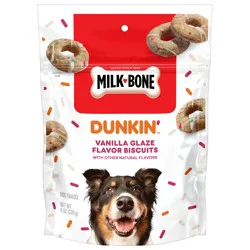 Milk-Bone Dunkin' Vanilla Glaze Flavor Dog Biscuits With Other Natural Flavors, 8 oz Bag