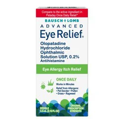 Bausch + Lomb Advanced Eye Relief 0.2% Olopatadine Antihistamine Eye Drops, 0.12 fl oz