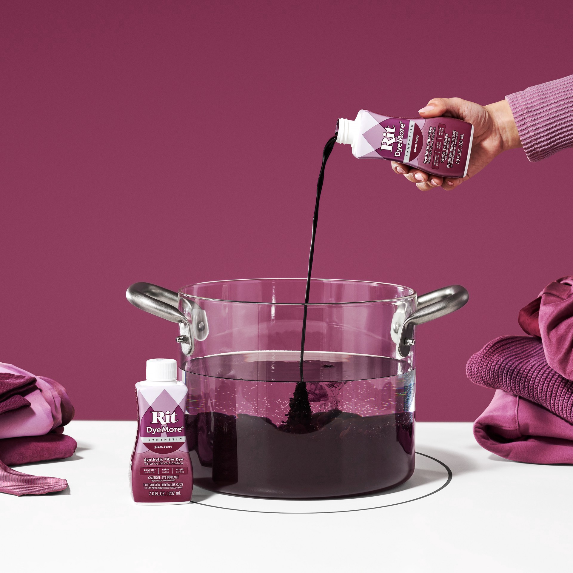 slide 4 of 6, Rit Dyemore Synthetic Fabric Dye, 7 fl oz