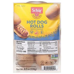 Schar Rolls Hot Dog Gluten Free 4 Count - 8 Oz