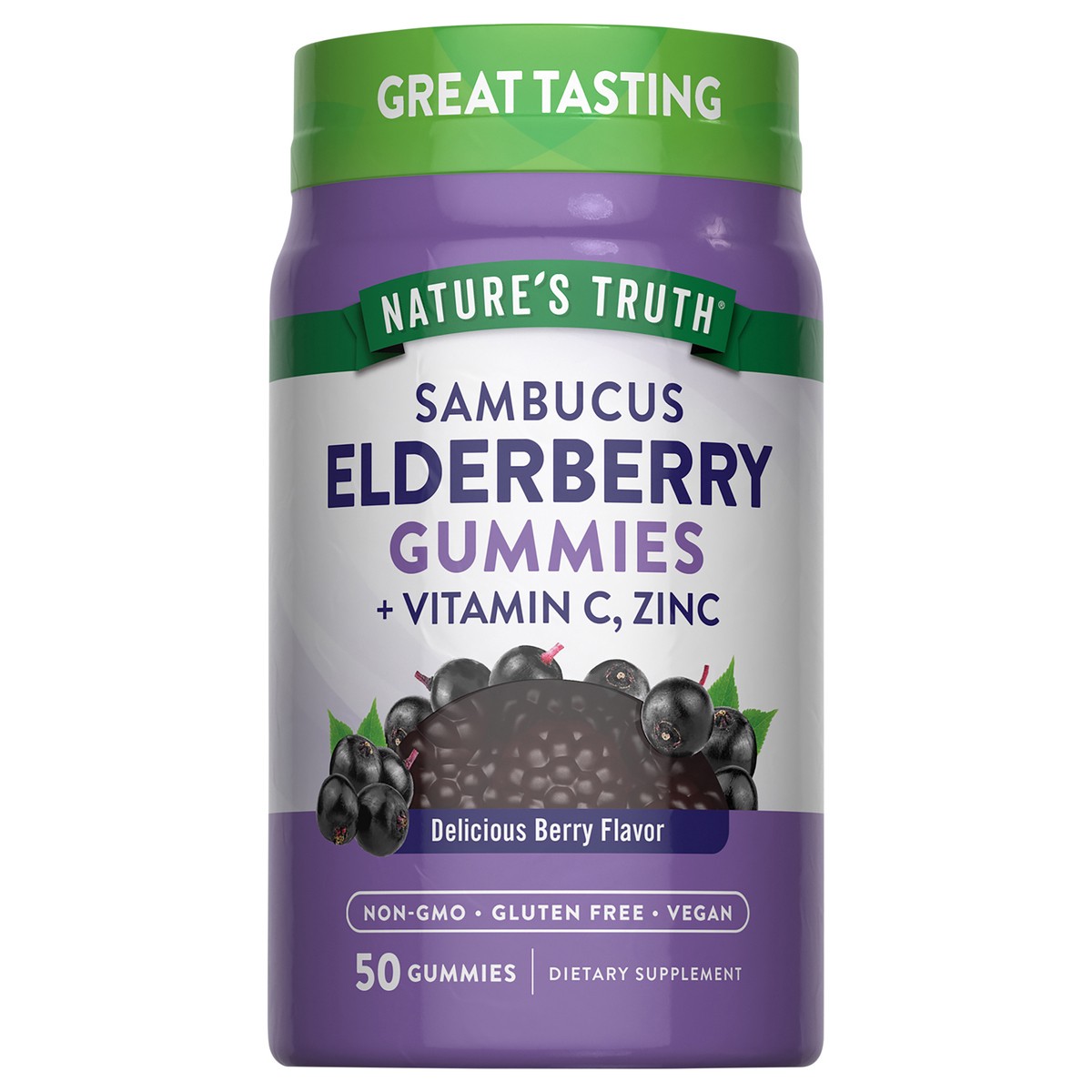 slide 1 of 1, Nature's Truth Elderberry plus Vitamin C and Zinc Gummies, 50 ct