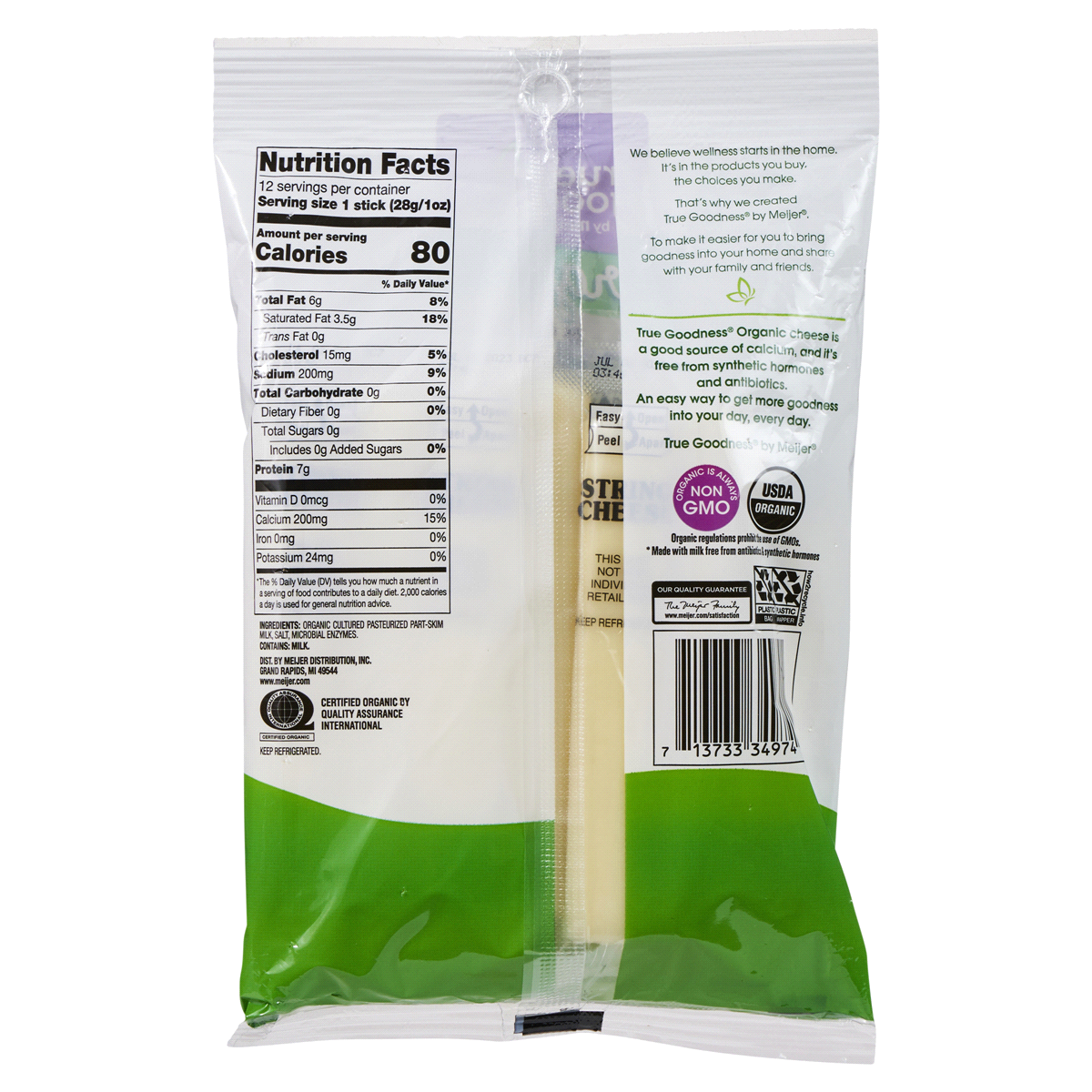 slide 22 of 25, True Goodness Organic String Cheese, 12 oz