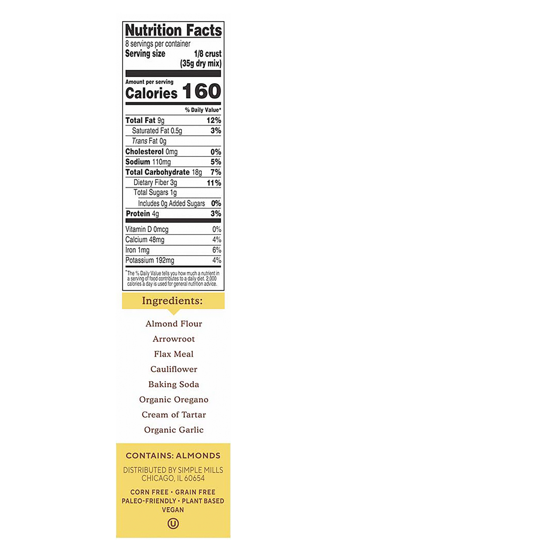 slide 10 of 13, Simple Mills Almond Flour Pizza Dough Baking Mix 9.8 oz, 9.8 oz