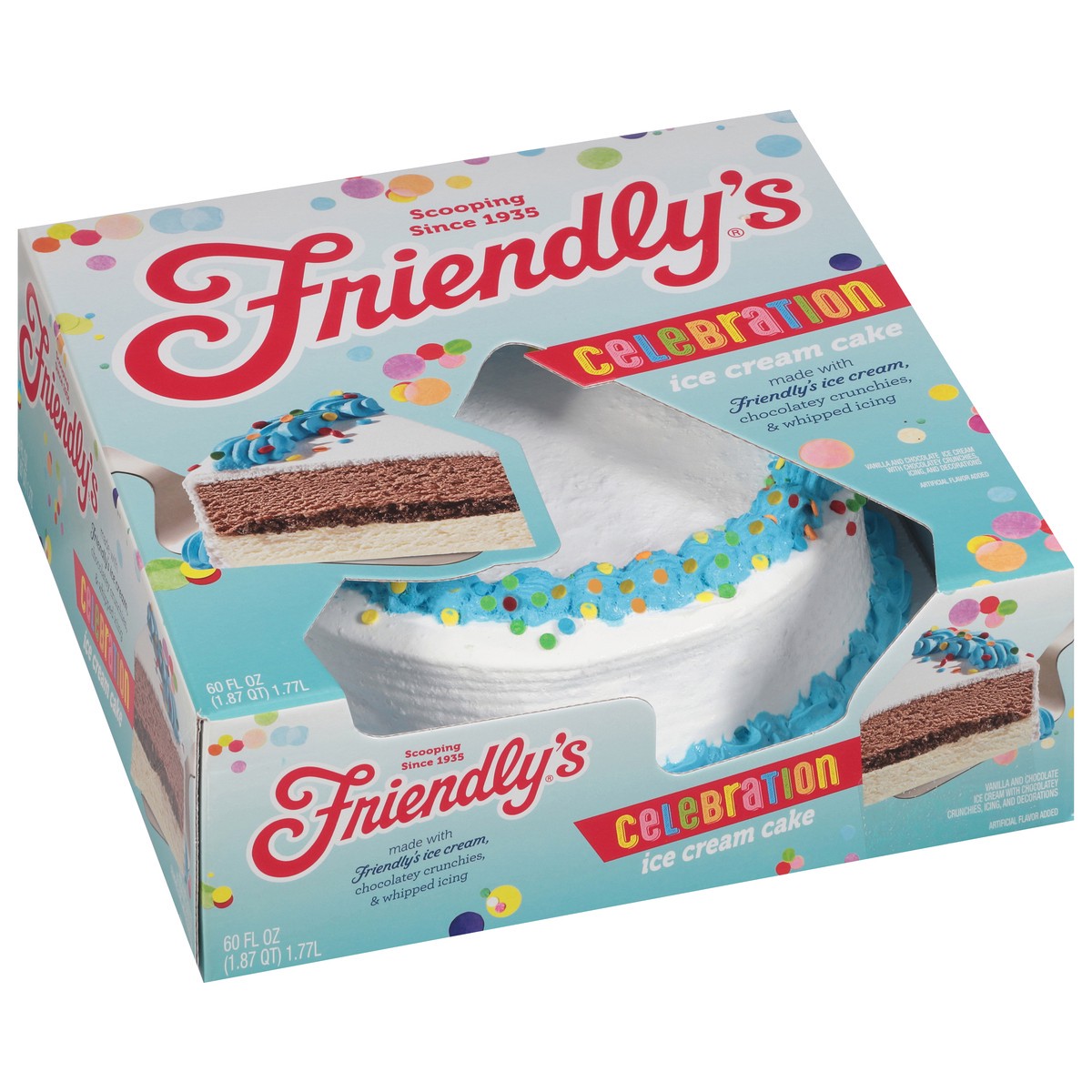 slide 3 of 14, Friendly's Celebration Ice Cream Cake 60 fl oz, 60 fl oz