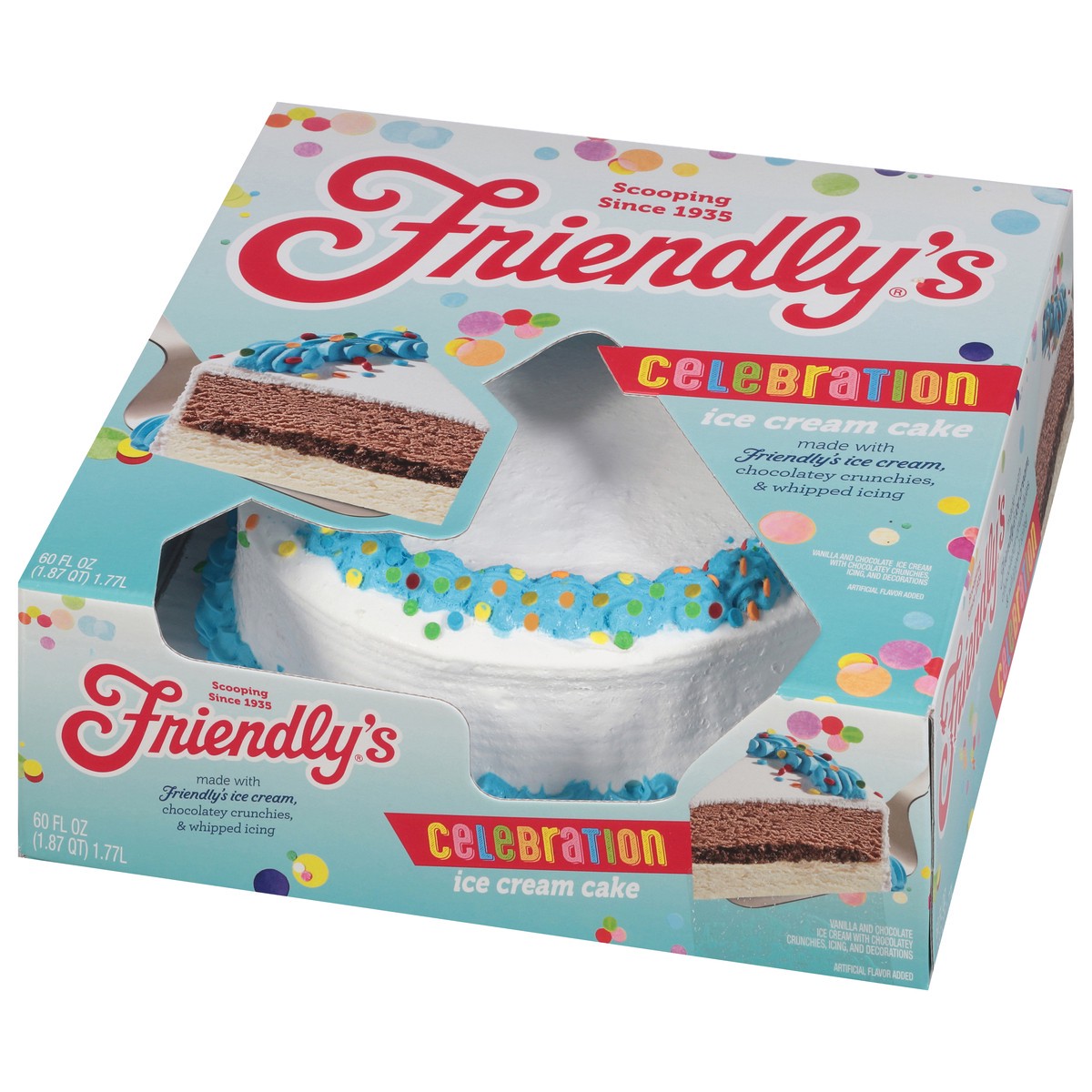 slide 13 of 14, Friendly's Celebration Ice Cream Cake 60 fl oz, 60 fl oz