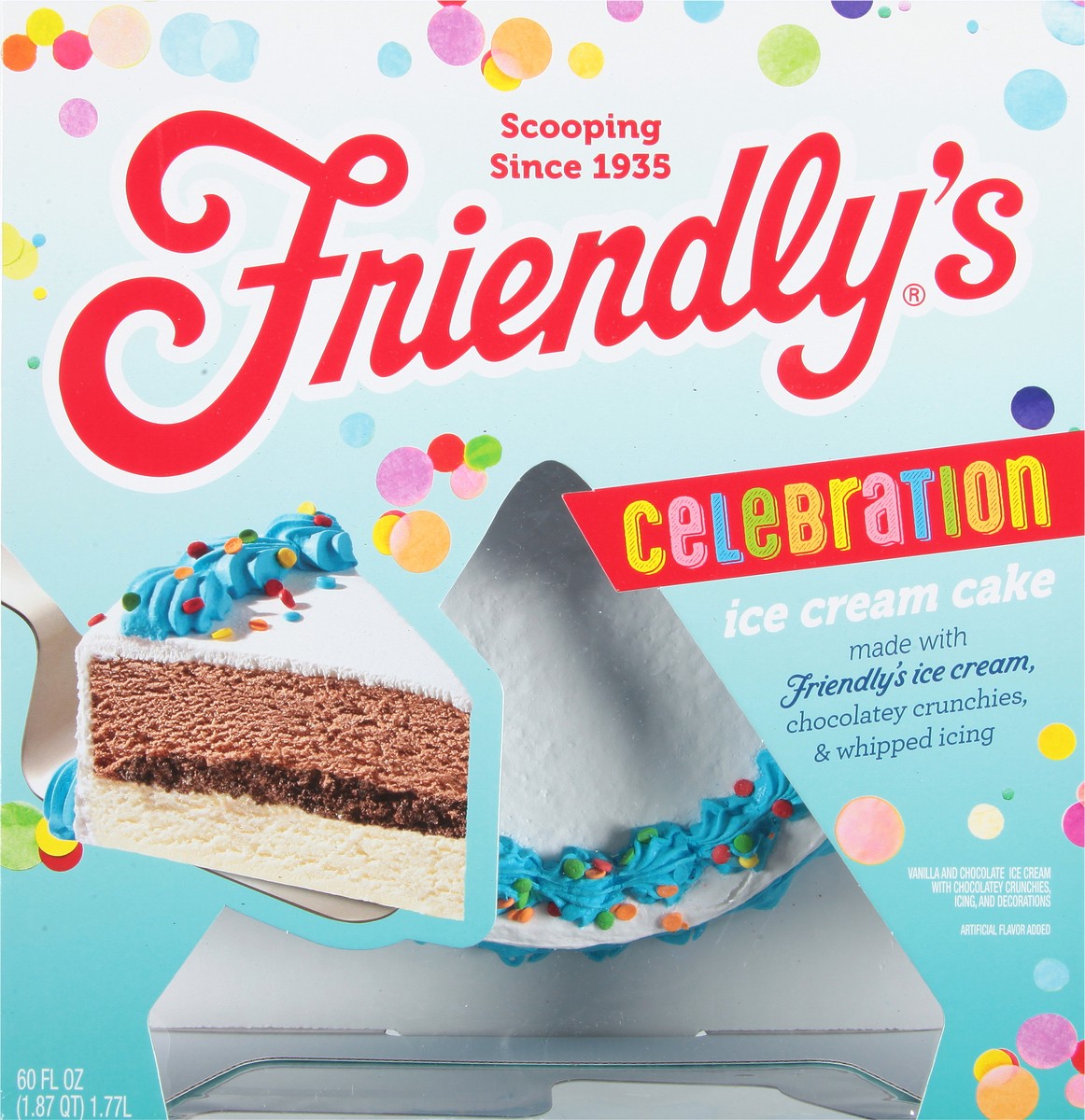 slide 4 of 14, Friendly's Celebration Ice Cream Cake 60 fl oz, 60 fl oz